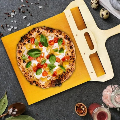 Kitchen Gadgets Sliding Pizza Shovel Non-Stick Cutting Board.