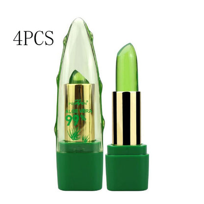 Aloe Vera Gel Color Changing Lipstick Gloss Moisturizer Anti-drying.