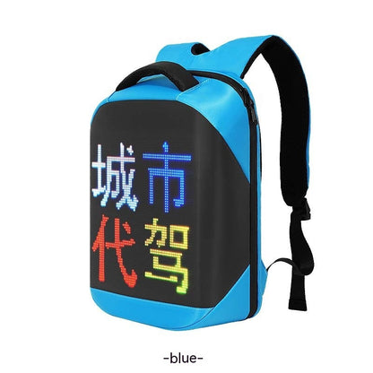 Waterproof Rucksack Fashion Led Backpack Smart Advertising Business Backpack Waterproof