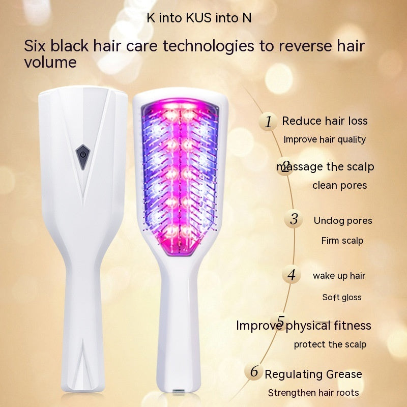 Men's And Women's Red Light Vibration Massage Comb