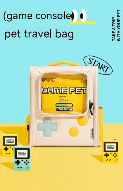 Game Console Retro Style Pet Cat Bag Portable.