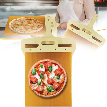 Kitchen Gadgets Sliding Pizza Shovel Non-Stick Cutting Board.