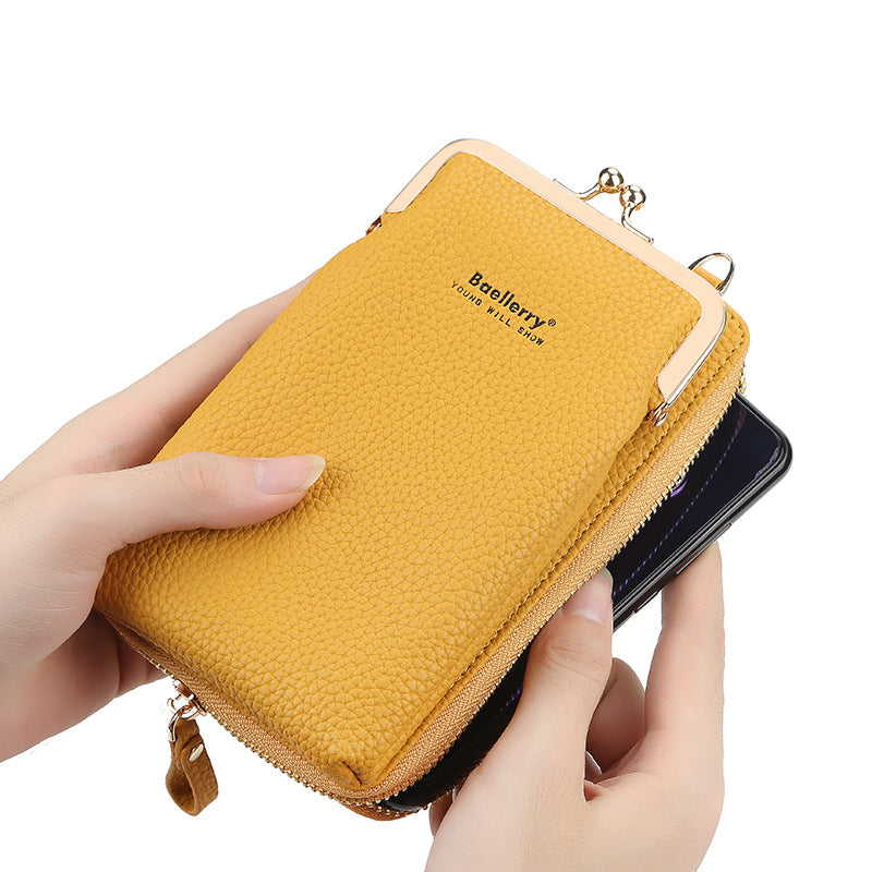 Phone Shoulder Bags With Lock Women Messenger Bag Wallet