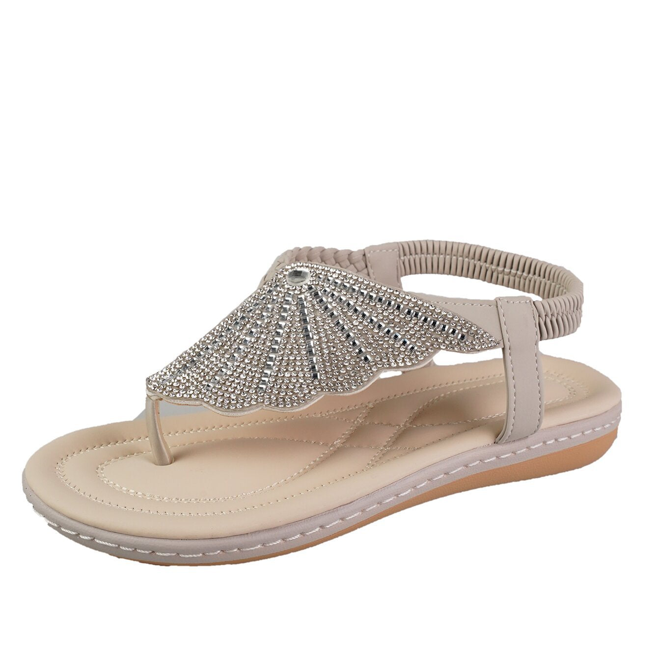 New Rhinestone Shell Flip-Flops Sandals Summer Beach Shoes