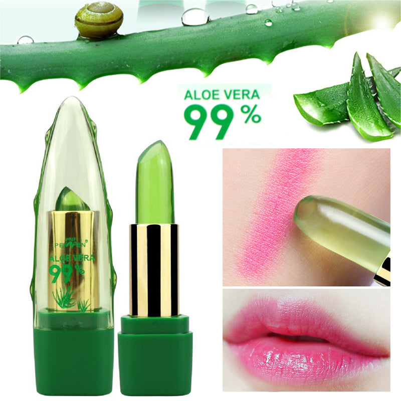 Aloe Vera Gel Color Changing Lipstick Gloss Moisturizer Anti-drying.