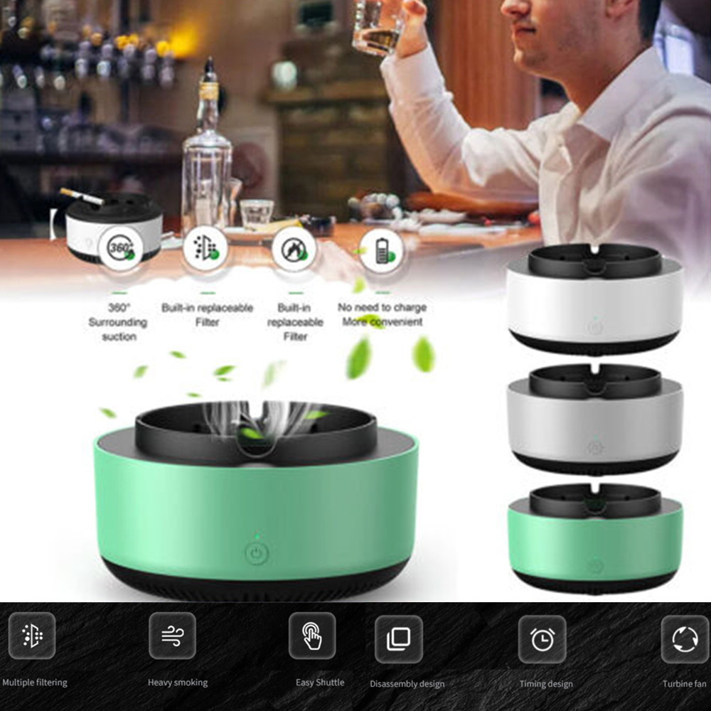 Smoke Removal Air Purification Ashtray Anion Purification Practical Automatic Purifier