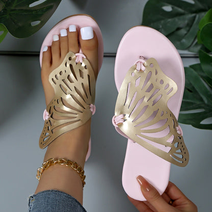 Fashion Hollow Butterfly Flip-Flops Summer Sandals For Women Casual Beach