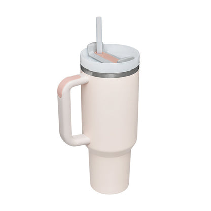 Day Gift Thermal Mug 40oz Straw Coffee Insulation Cup With Handle Portable Car Travel BPA Free