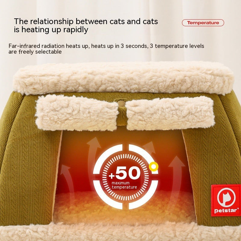 Winter Thermal Electric Heating Cat House Heating Puppy Kittens Closed House