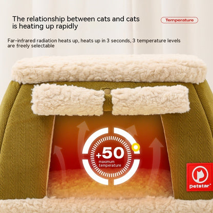 Winter Thermal Electric Heating Cat House Heating Puppy Kittens Closed House