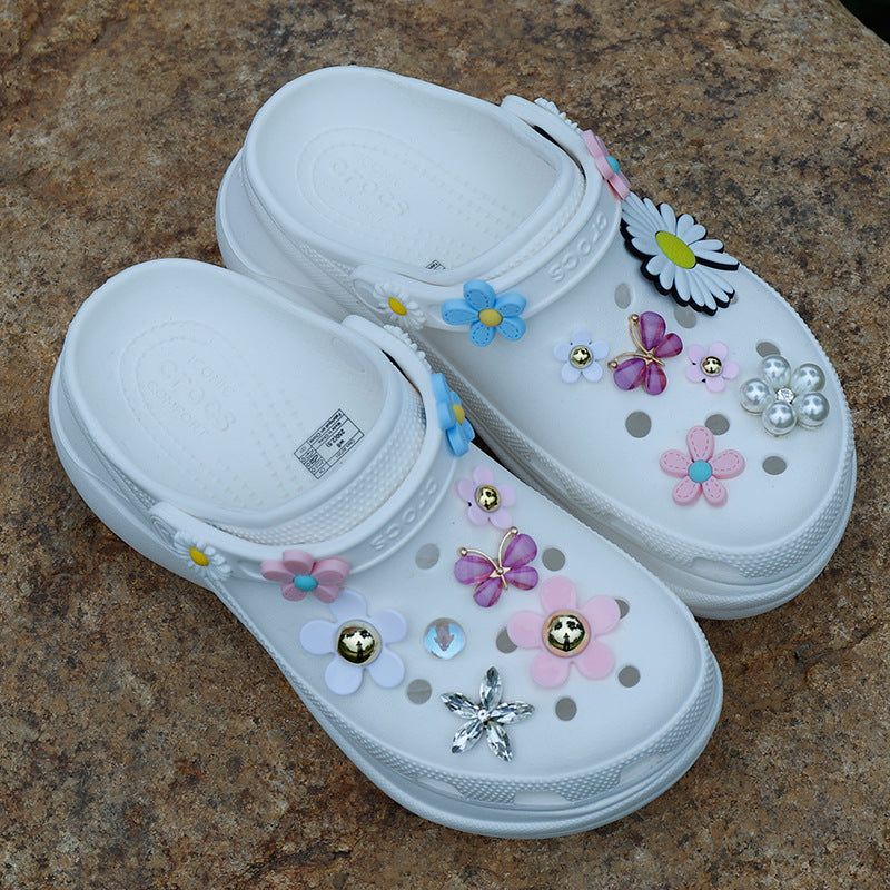 Hole Shoe Buckle Chrysanthemum Shoe Buckle Flower Shoe