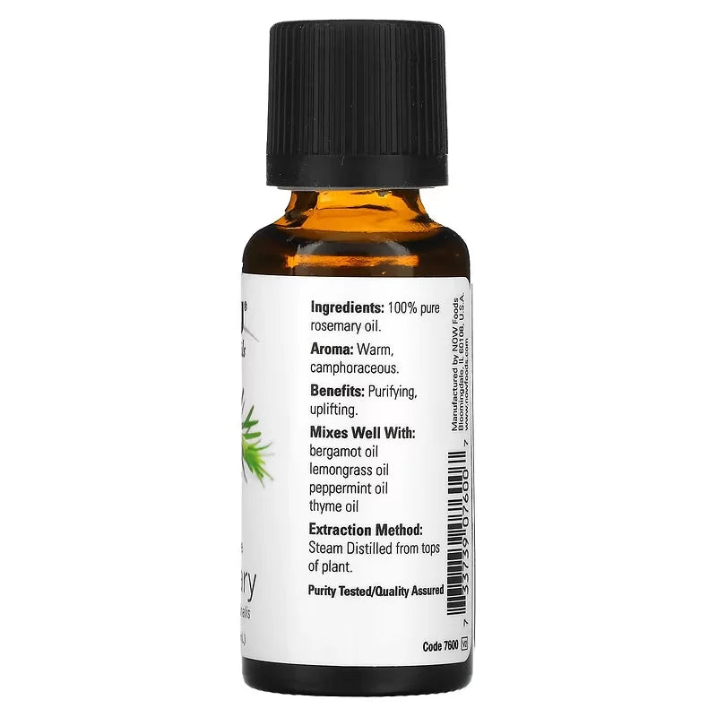 Pure Rosemary Essential Oil Now Foods 1 oz 30 mL