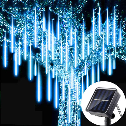 Solar LED Meteor Shower Light Holiday String Light Waterproof.