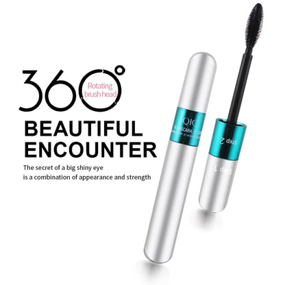 2 In 1 Eyelash 4D Lengthening Thick Black Mascara.