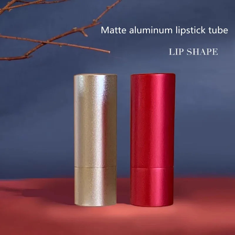 Matte Aluminum Lipstick Tube Lip Shaped Lipstick Container