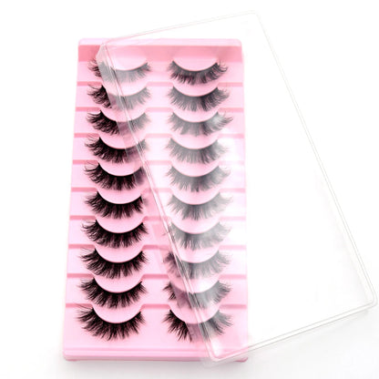 Visofree 3/10 Pairs Eyelashes Make Up Faux Mink Lashes Hand Made Eyelashes