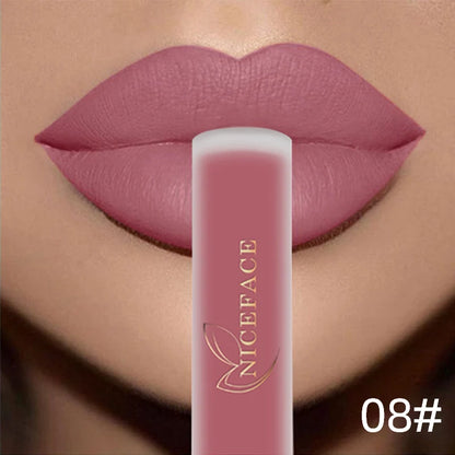 NICEFACE Nude Liquid Lipsticks Waterproof Velvet Matte Lip Gloss Long Lasting