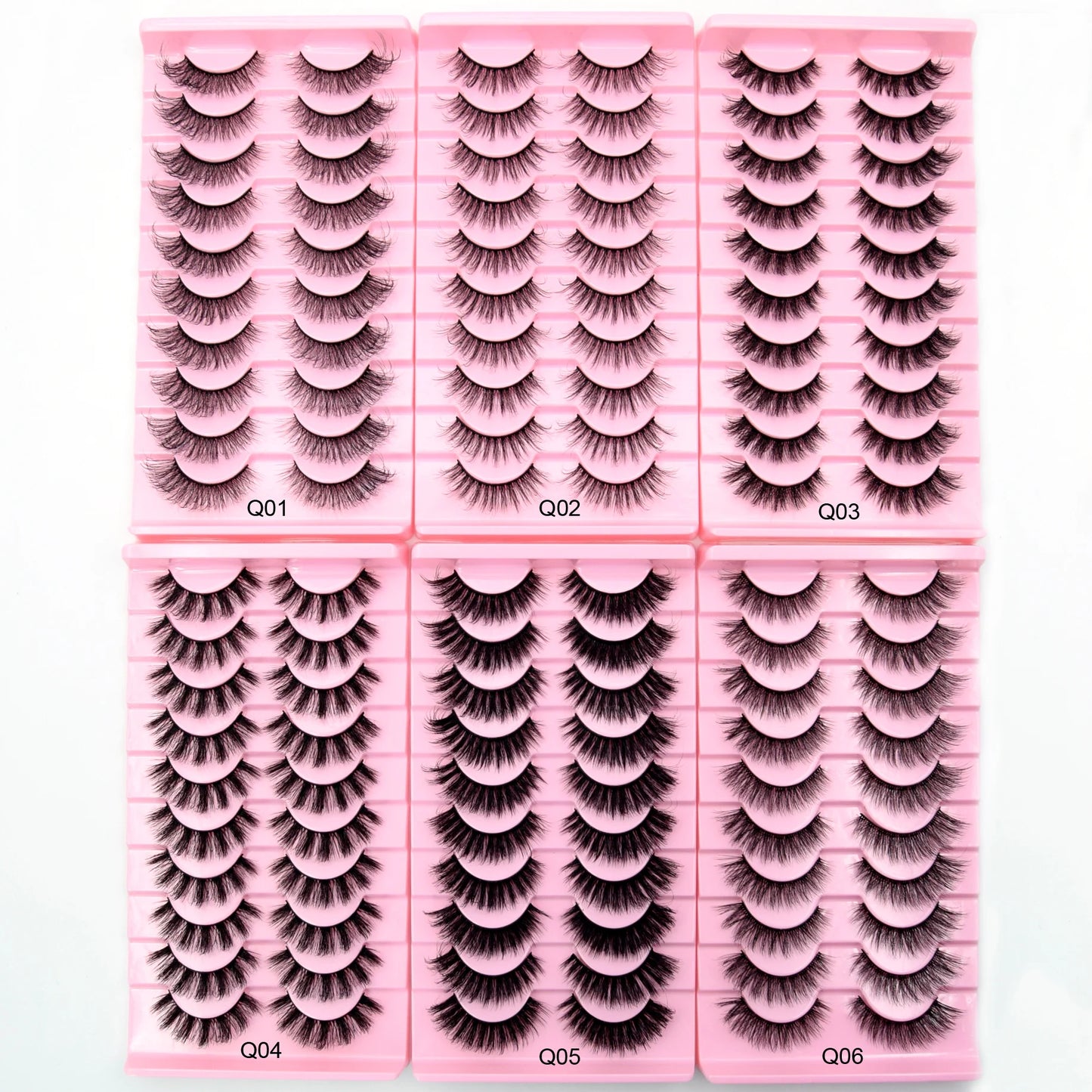 Visofree 3/10 Pairs Eyelashes Make Up Faux Mink Lashes Hand Made Eyelashes