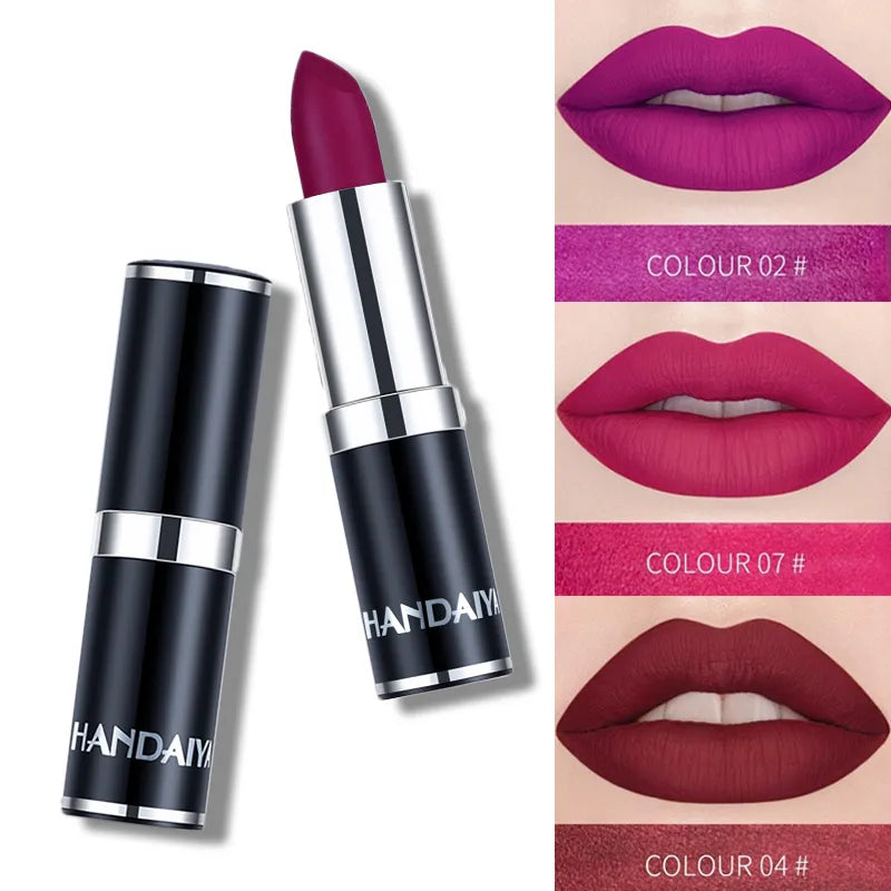 Red Brown Purple Lipgloss Matte Lip Gloss Velvety Lipstick Matte Waterproof