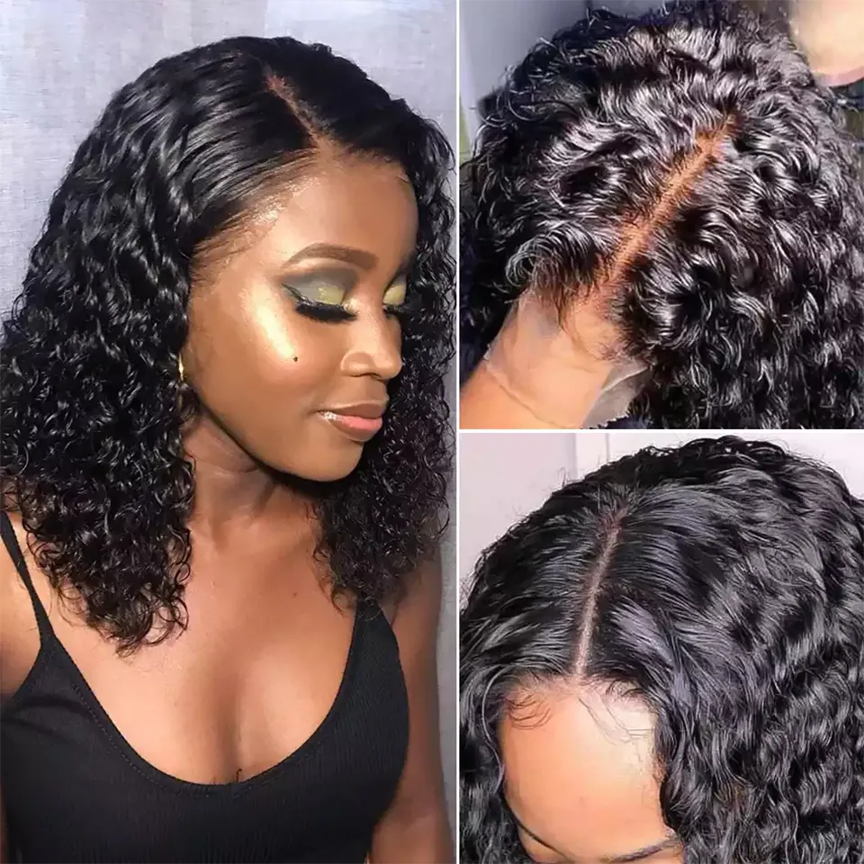 Brazilian Water Wave Short 4×4 Lace Closure Wig