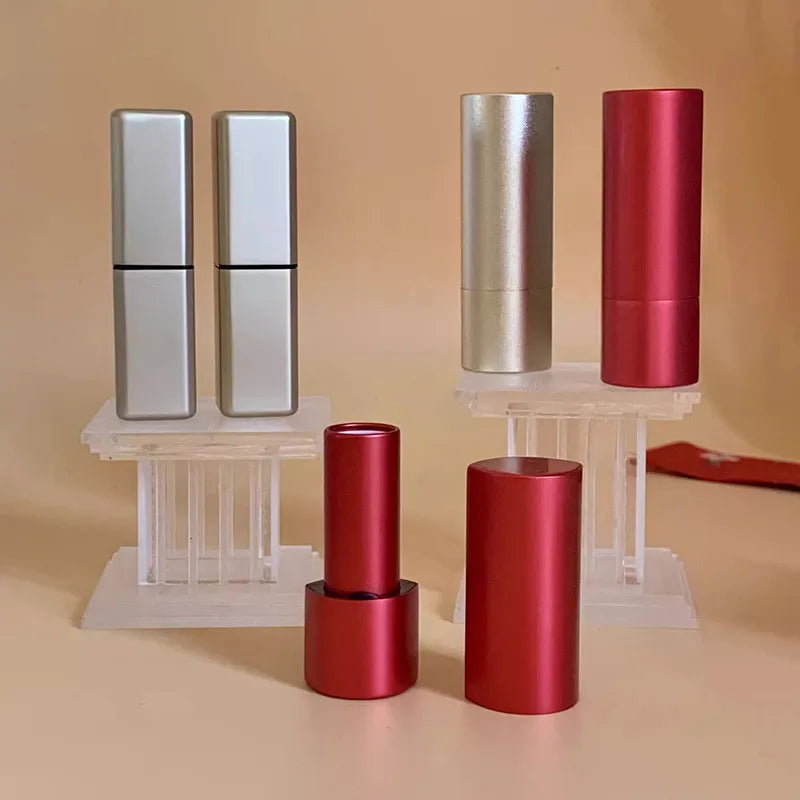 Matte Aluminum Lipstick Tube Lip Shaped Lipstick Container