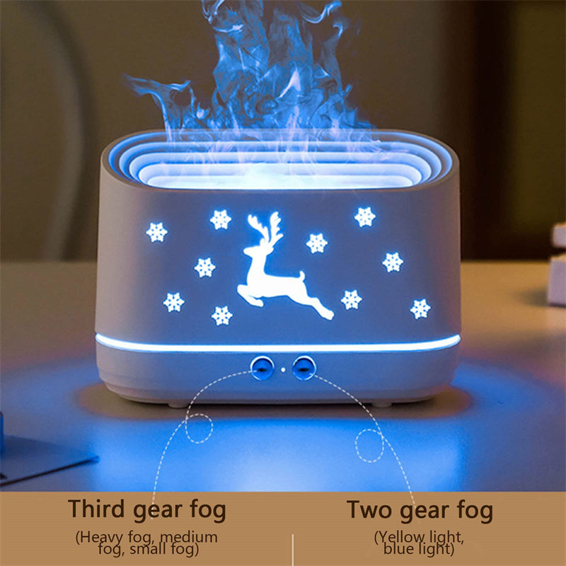 Elk Flame Humidifier Diffuser Mute Household Atmosphere Lamp