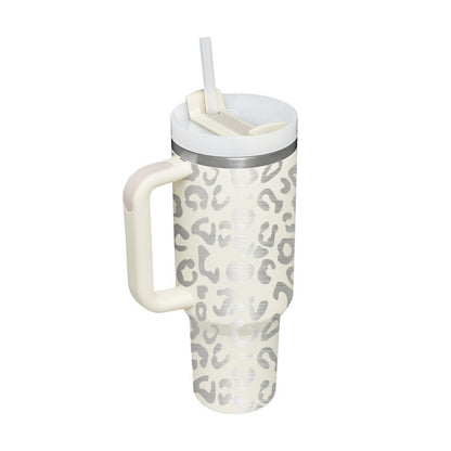 Day Gift Thermal Mug 40oz Straw Coffee Insulation Cup With Handle Portable Car Travel BPA Free