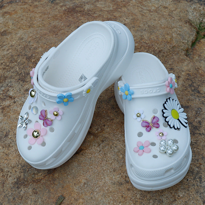 Hole Shoe Buckle Chrysanthemum Shoe Buckle Flower Shoe