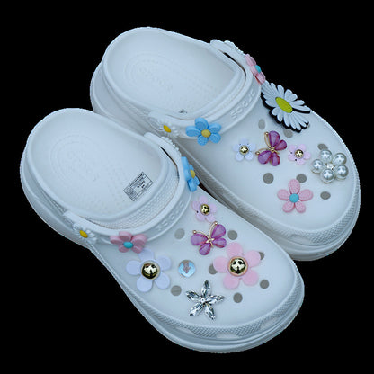 Hole Shoe Buckle Chrysanthemum Shoe Buckle Flower Shoe