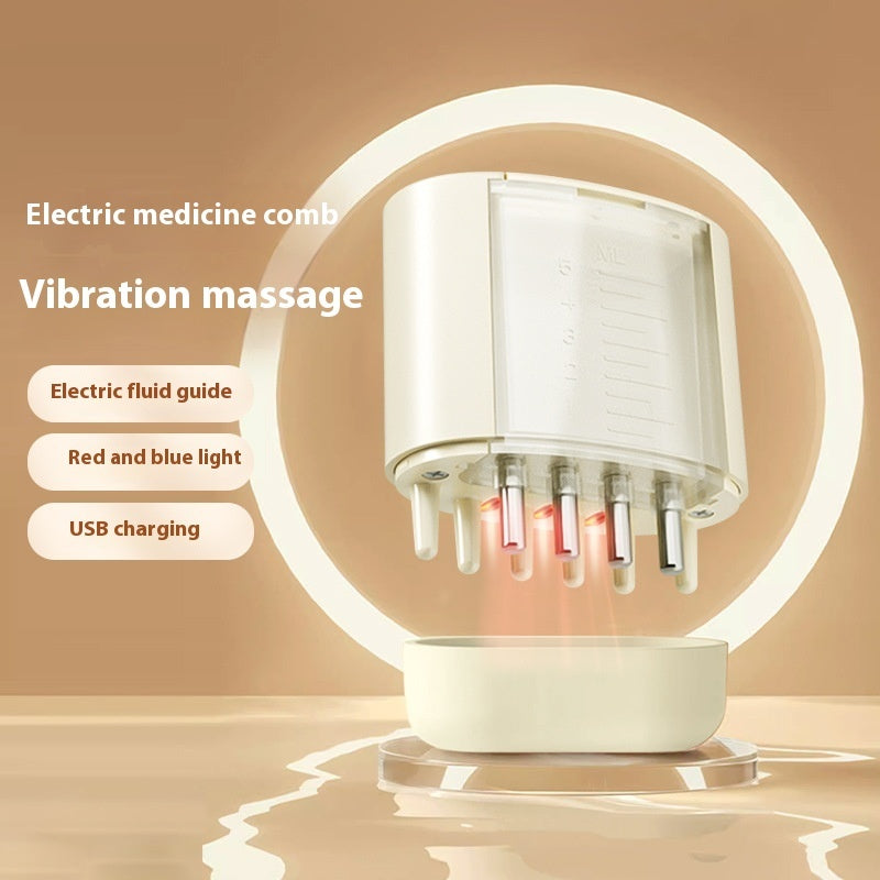 Scalp Medicine Supplying Device Head Essential Roll-out Massage Comb