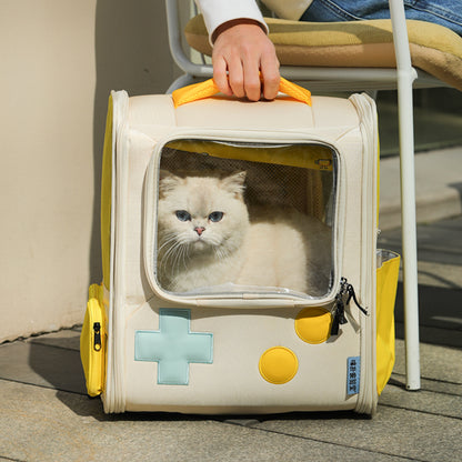 Game Console Retro Style Pet Cat Bag Portable.